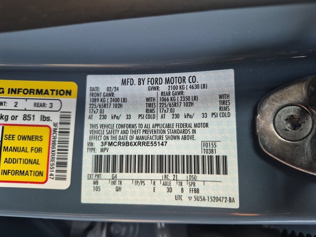 Certified 2024 Ford Bronco Sport Big Bend w/ Convenience Package AWD/4WD image 37