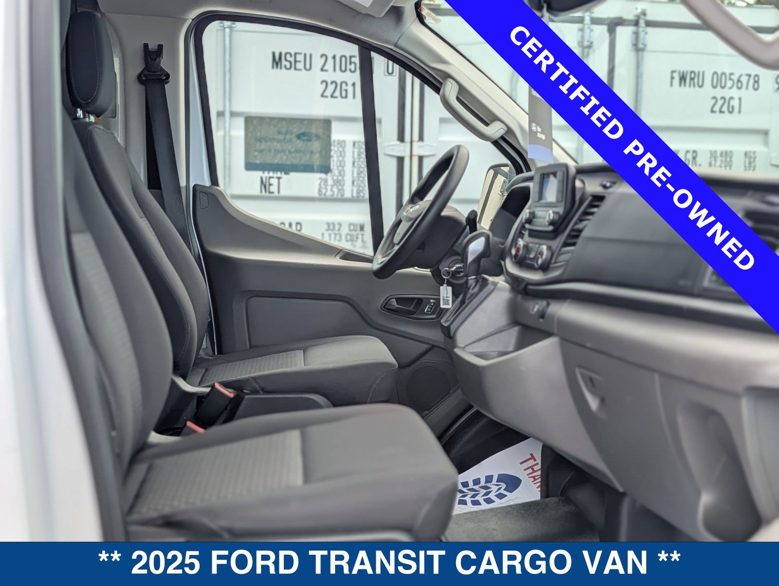 Certified 2025 Ford Transit 250 Low Roof w/ Exterior Upgrade Package RWD image 14