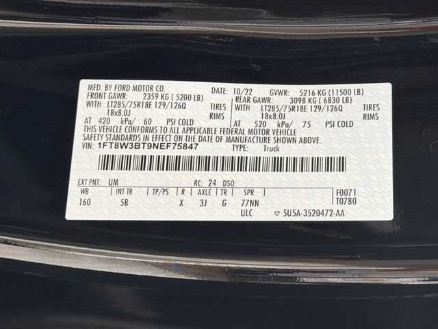 Certified 2022 Ford F350 Lariat w/ Tremor Off-Road Package AWD/4WD image 38
