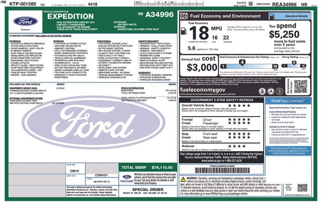 Certified 2024 Ford Expedition Limited AWD/4WD image 38