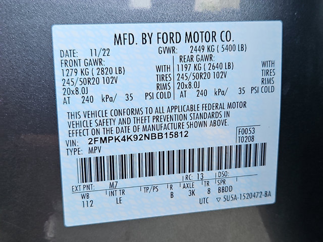 Certified 2022 Ford Edge Titanium AWD/4WD image 34