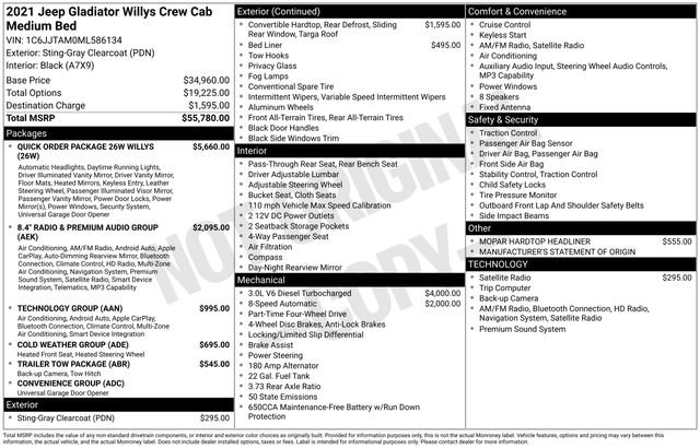 Used 2021 Jeep Gladiator Willys image 36