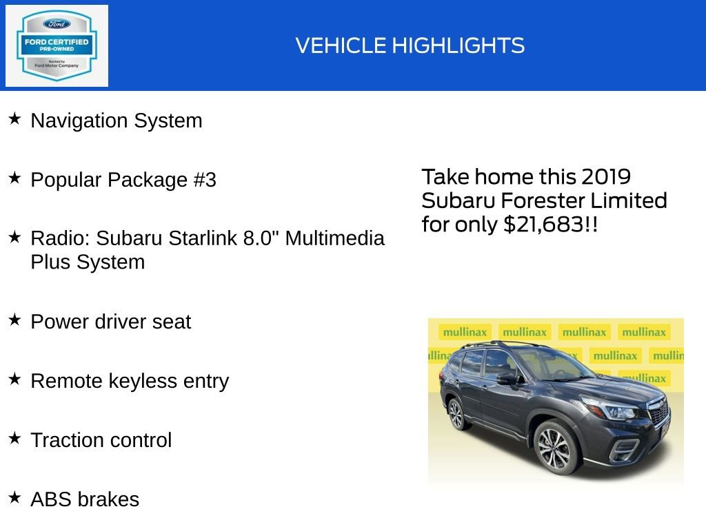 Used 2019 Subaru Forester Limited w/ Popular Package #3 image 18