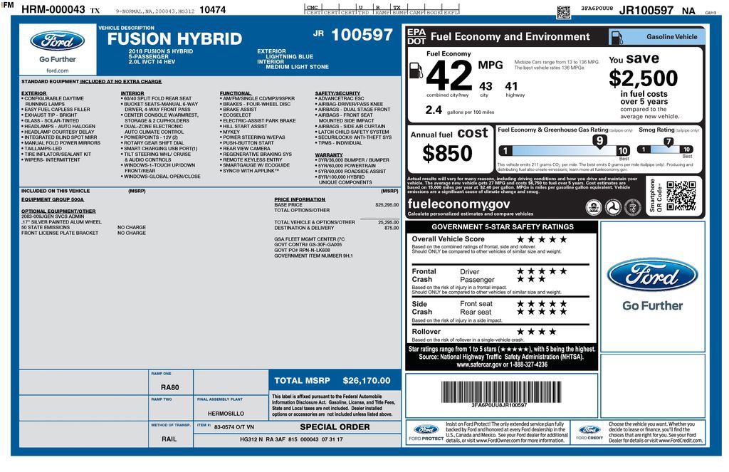 Certified 2018 Ford Fusion S FWD image 29