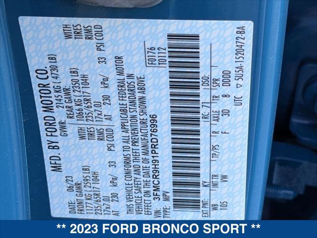 Certified 2023 Ford Bronco Sport Heritage Limited image 25