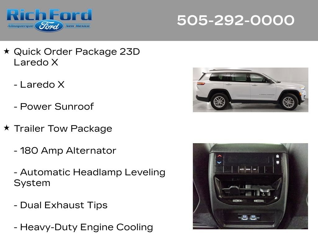 Used 2025 Jeep Grand Cherokee L Laredo w/ Trailer Tow Package AWD/4WD image 11
