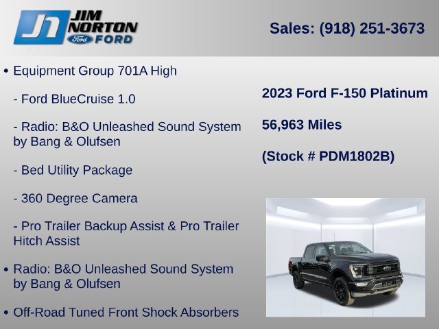 Certified 2023 Ford F150 Platinum w/ Equipment Group 701A High AWD/4WD image 31