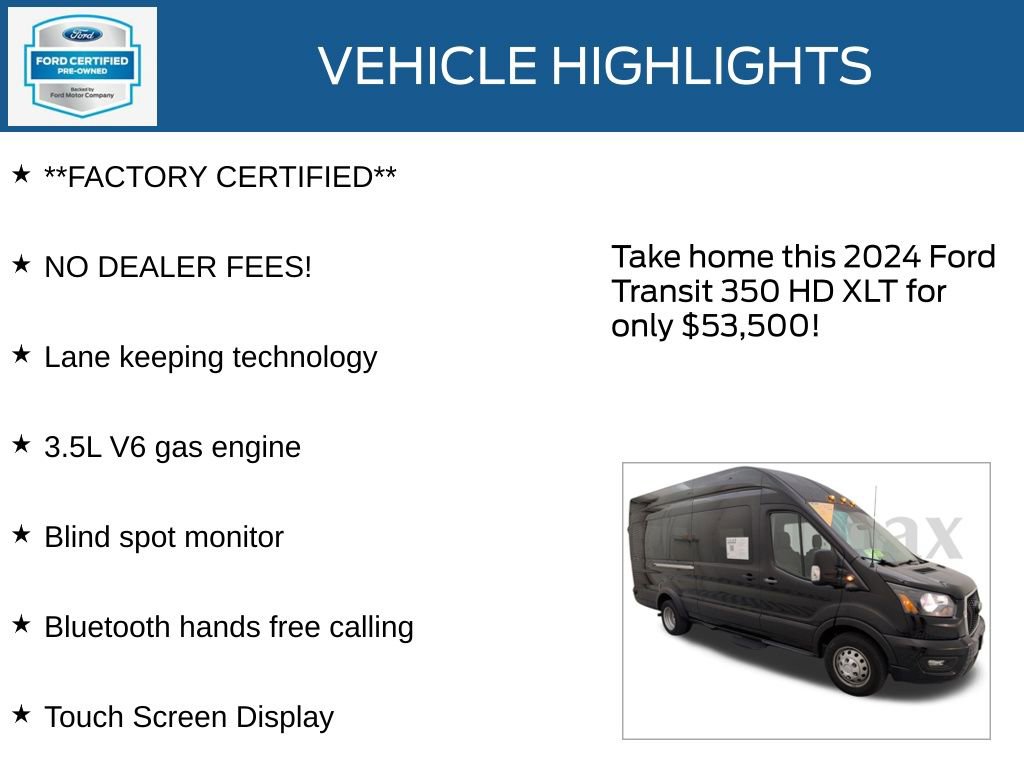Certified 2024 Ford Transit 350 XLT image 13