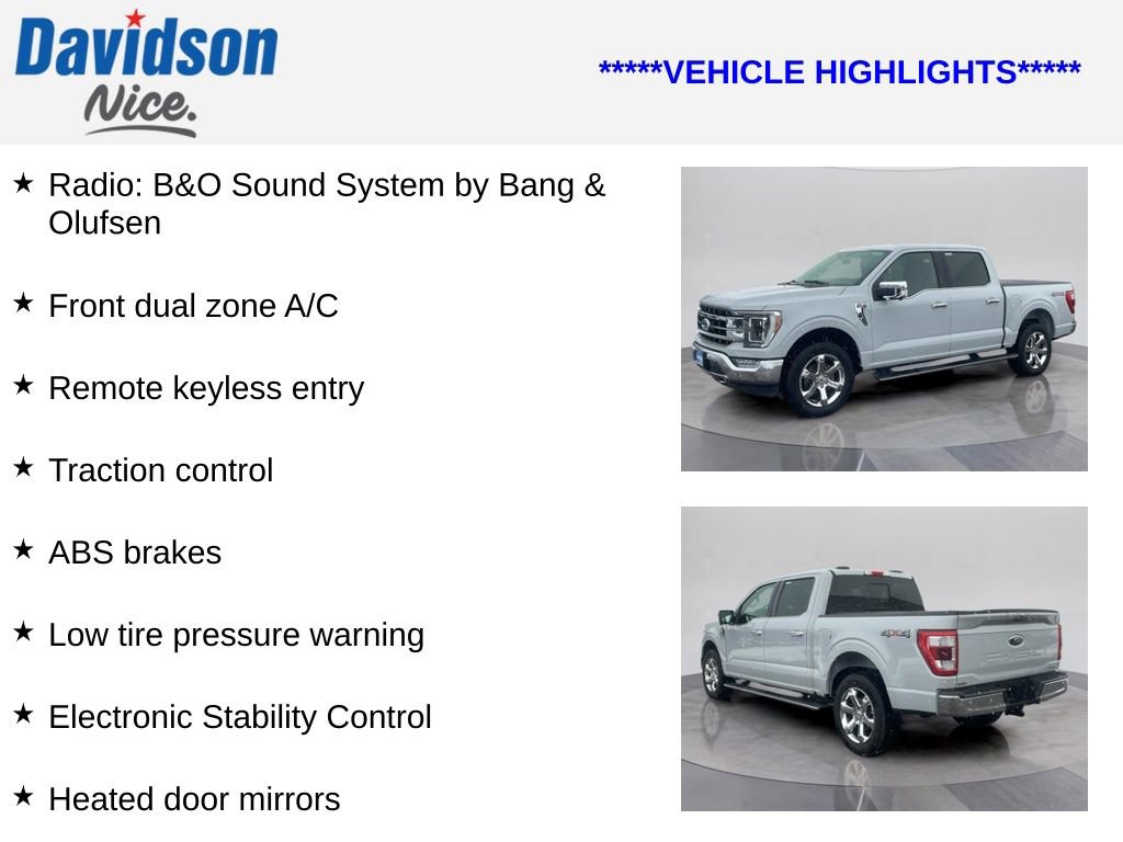 Certified 2023 Ford F150 Lariat w/ Equipment Group 502A High image 4