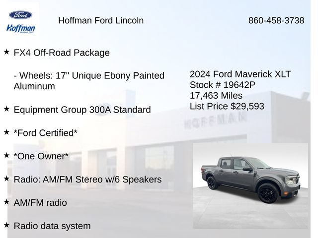 Certified 2024 Ford Maverick XLT w/ Equipment Group 300A Standard AWD/4WD image 12