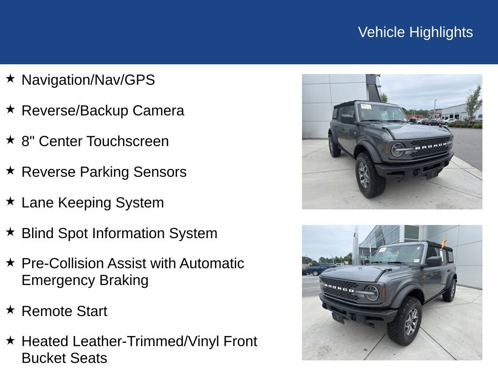 Certified 2022 Ford Bronco Badlands AWD/4WD image 28