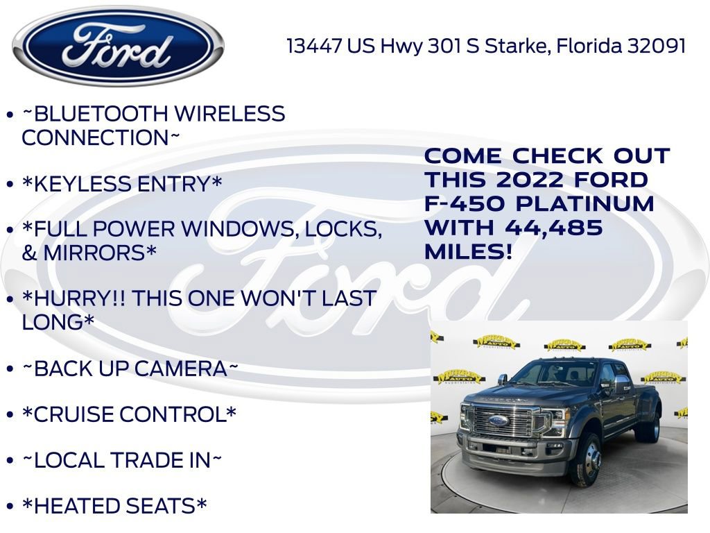 Certified 2022 Ford F450 Platinum w/ FX4 Off-Road Package image 12