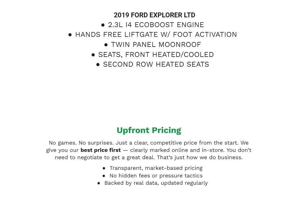 Certified 2019 Ford Explorer Limited AWD/4WD image 2