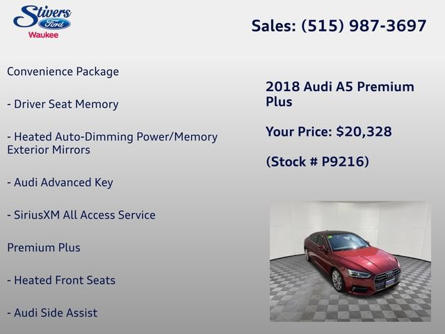 Used 2018 Audi A5 2.0T Premium Plus w/ Premium Plus AWD/4WD image 16
