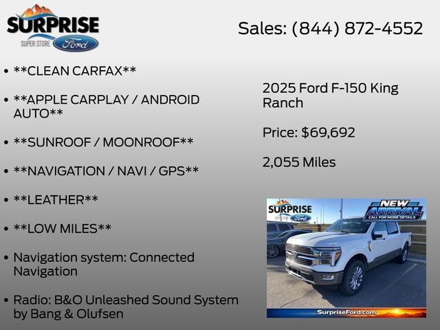 Certified 2025 Ford F150 King Ranch w/ FX4 Off-Road Package AWD/4WD image 13