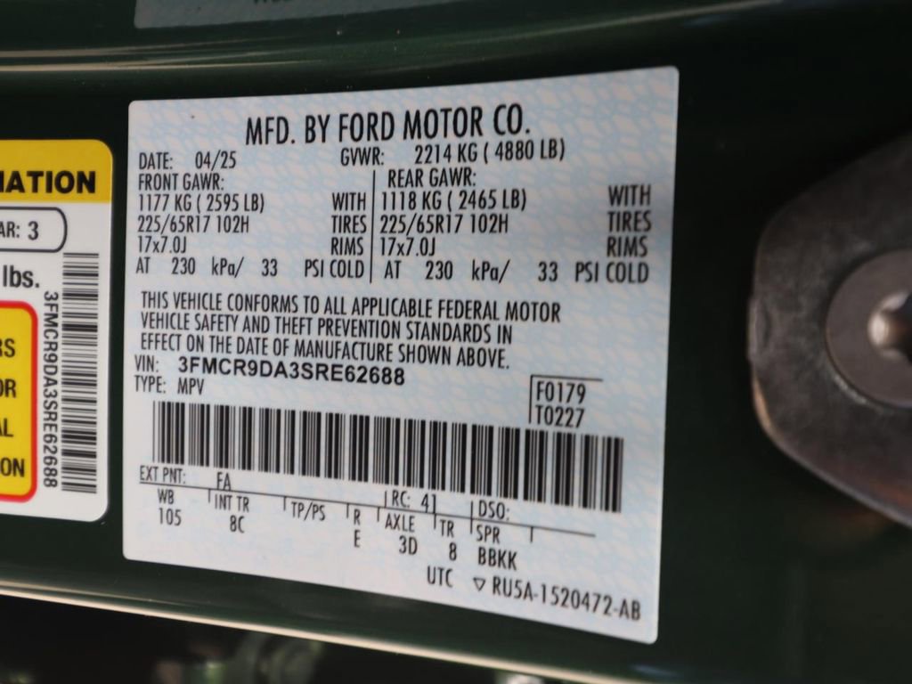 Certified 2025 Ford Bronco Sport Badlands AWD/4WD image 24