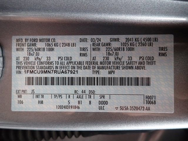 Certified 2024 Ford Escape ST-Line w/ Tech Pack #1 image 14