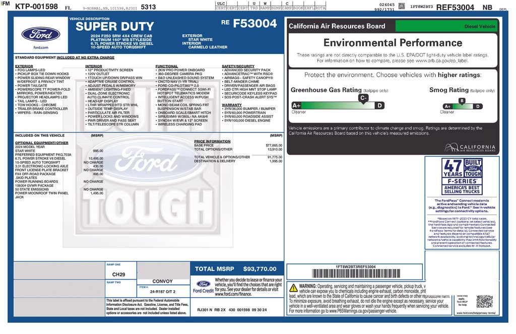 Certified 2024 Ford F250 Platinum w/ FX4 Off-Road Package AWD/4WD image 9