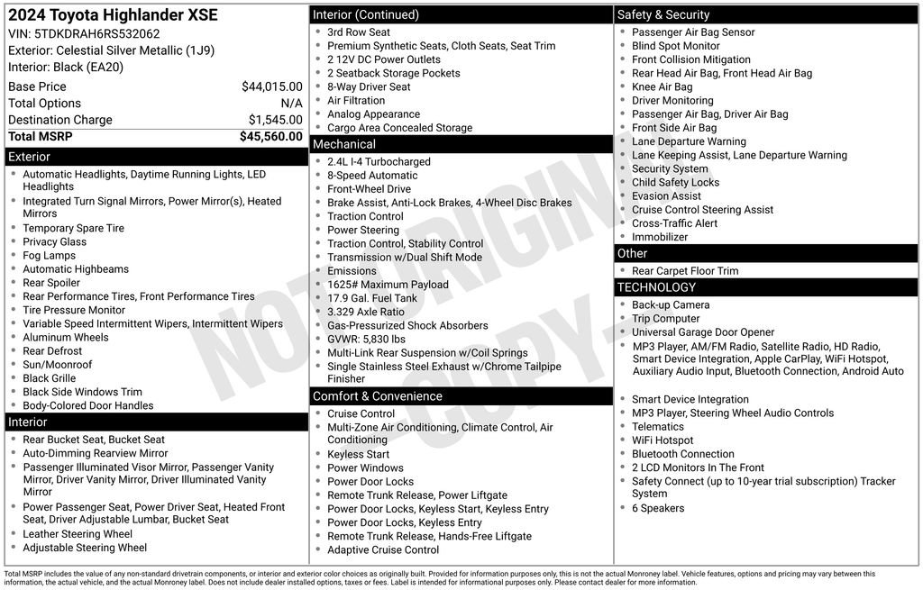 Used 2024 Toyota Highlander XSE FWD image 34