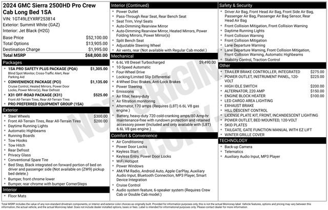 Used 2024 GMC Sierra 2500 Pro w/ 1SA Pro Safety Plus Package image 35