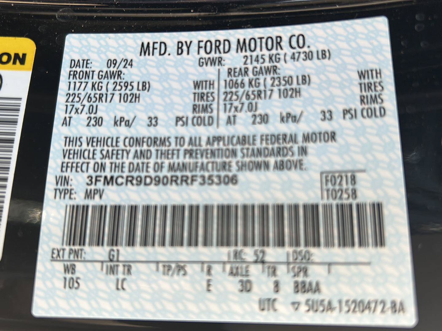 Certified 2024 Ford Bronco Sport Badlands AWD/4WD image 32