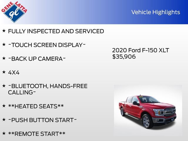 Certified 2020 Ford F150 XLT w/ Equipment Group 302A Luxury AWD/4WD image 31