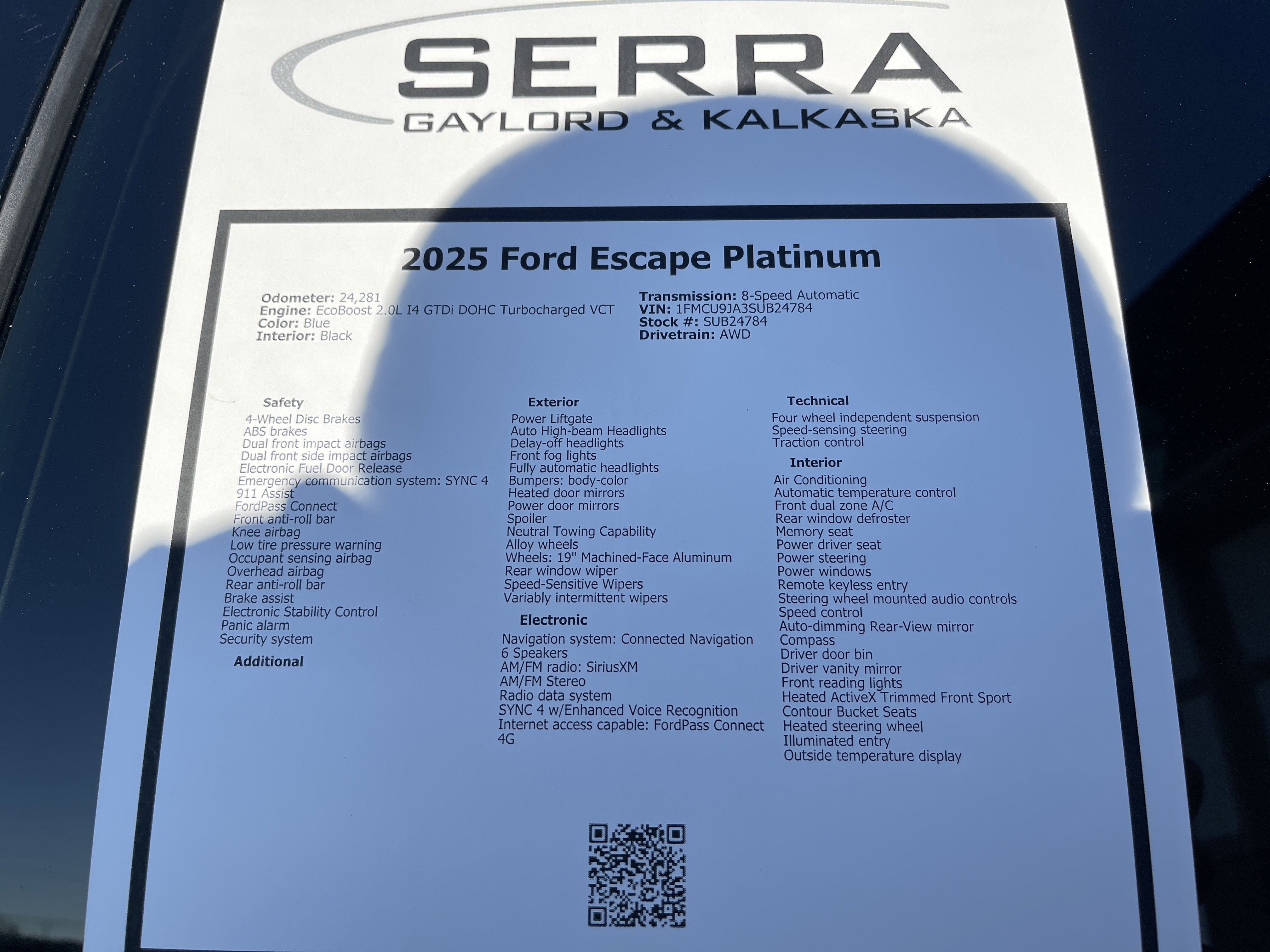 Certified 2025 Ford Escape Platinum AWD/4WD image 30