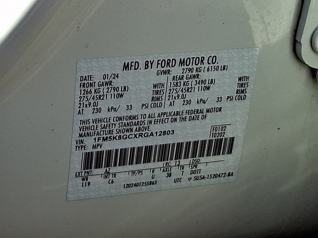 Certified 2024 Ford Explorer ST w/ Equipment Group 401A AWD/4WD image 28