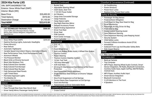 Used 2024 Kia Forte LXS w/ LXS Technology Package FWD image 2