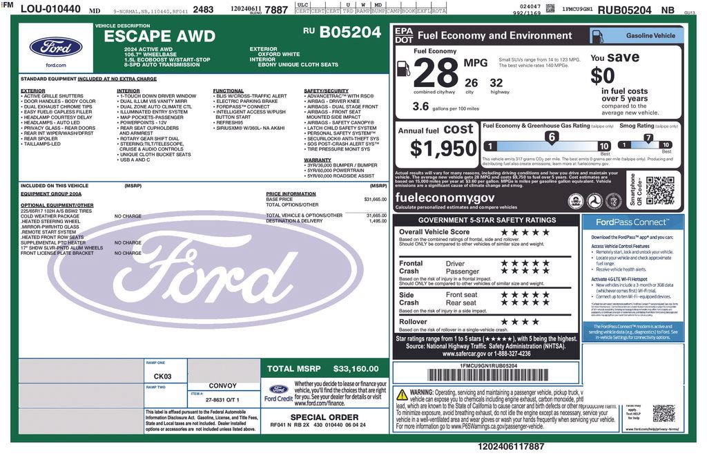 Certified 2024 Ford Escape Active AWD/4WD image 25