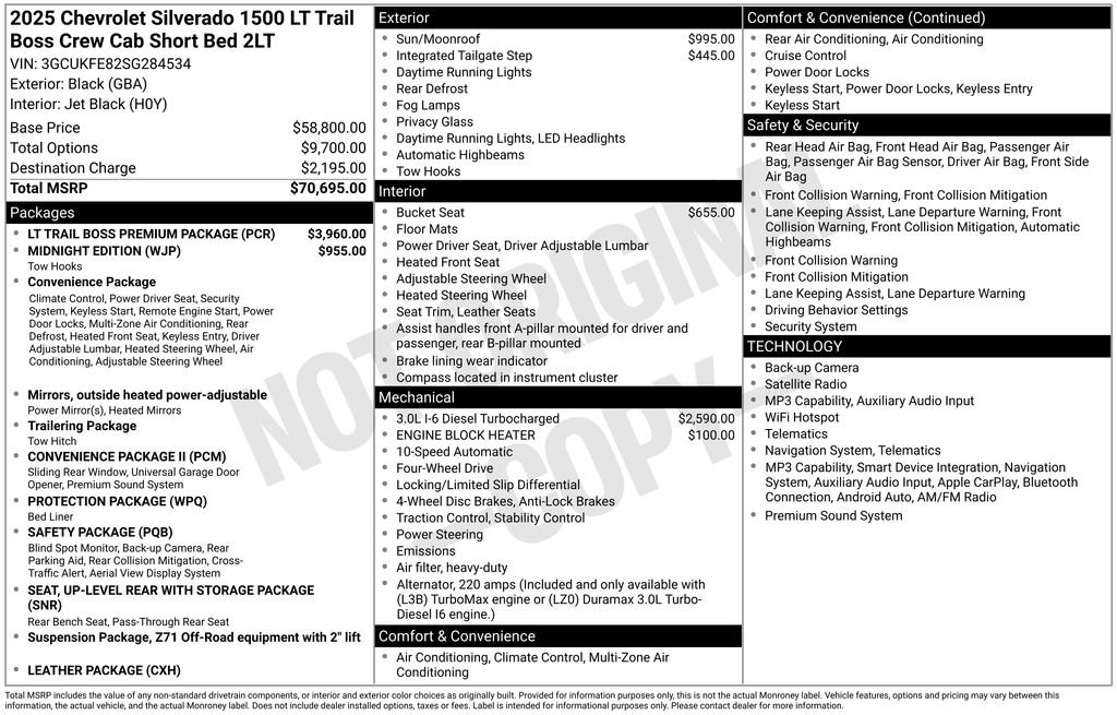 Used 2025 Chevrolet Silverado 1500 LT Trail Boss w/ LT Trail Boss Premium Package AWD/4WD image 36