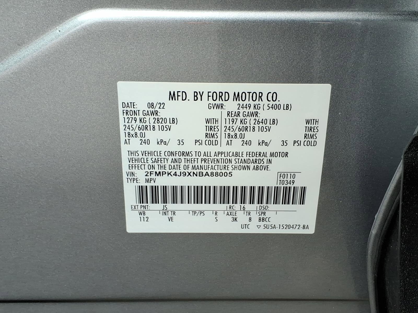 Certified 2022 Ford Edge SEL w/ Convenience Package AWD/4WD image 29