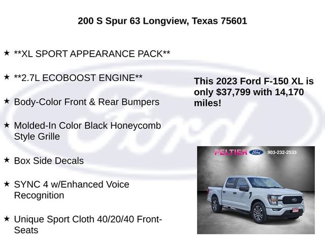 Certified 2023 Ford F150 XL w/ STX Appearance Package RWD image 15