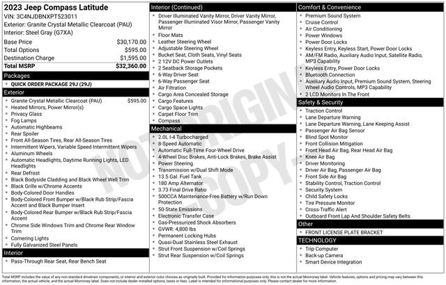 Used 2023 Jeep Compass Latitude AWD/4WD image 4