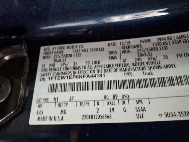 Certified 2019 Ford F150 XLT w/ Equipment Group 302A Luxury AWD/4WD image 28