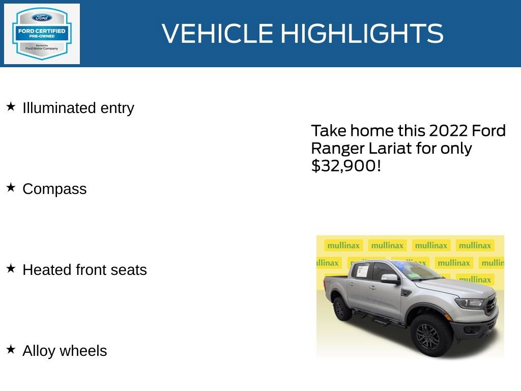 Certified 2022 Ford Ranger Lariat w/ Tremor Off-Road Package AWD/4WD image 22