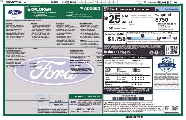 Certified 2023 Ford Explorer Limited w/ Hybrid Equipment Group 310A AWD/4WD image 22