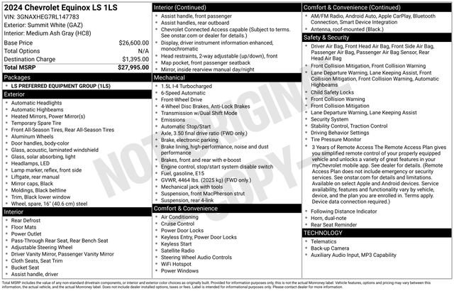 Used 2024 Chevrolet Equinox LS FWD image 26