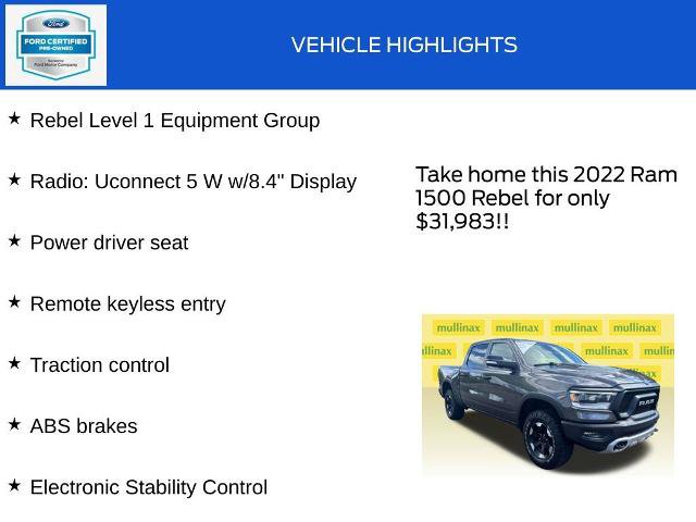 Used 2022 RAM 1500 Rebel w/ Rebel Level 1 Equipment Group AWD/4WD image 18
