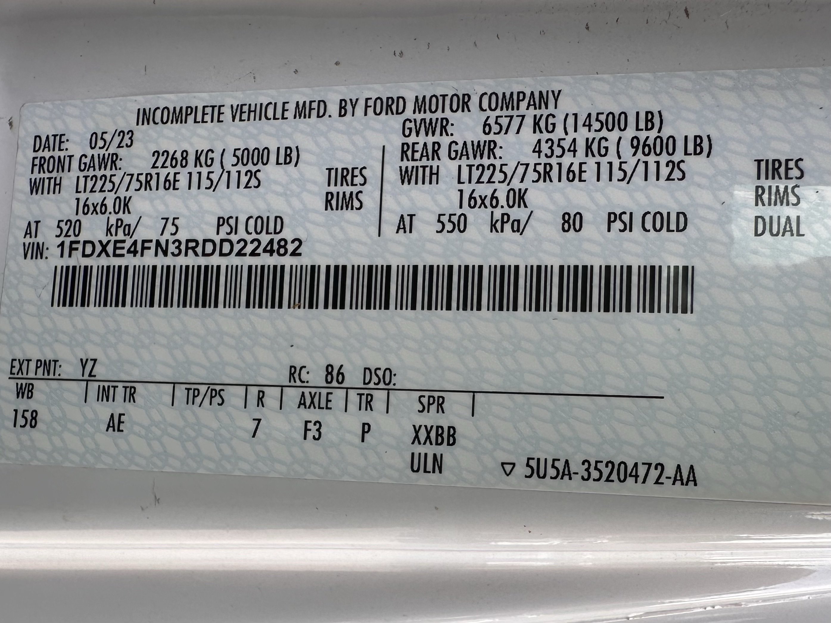 Certified 2024 Ford E-450 and Econoline 450 Super Duty w/ Power Windows & Locks Group RWD image 24