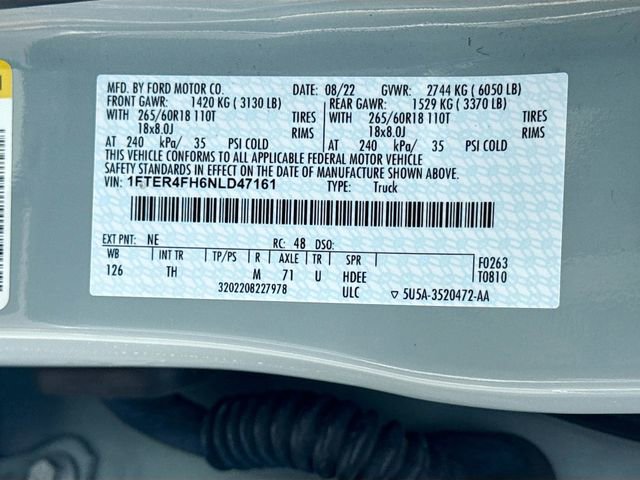 Certified 2022 Ford Ranger XLT w/ Equipment Group 301A Mid image 32