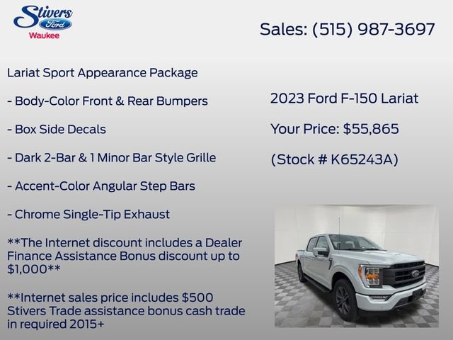 Certified 2023 Ford F150 Lariat w/ Max Trailer Tow Package AWD/4WD image 22
