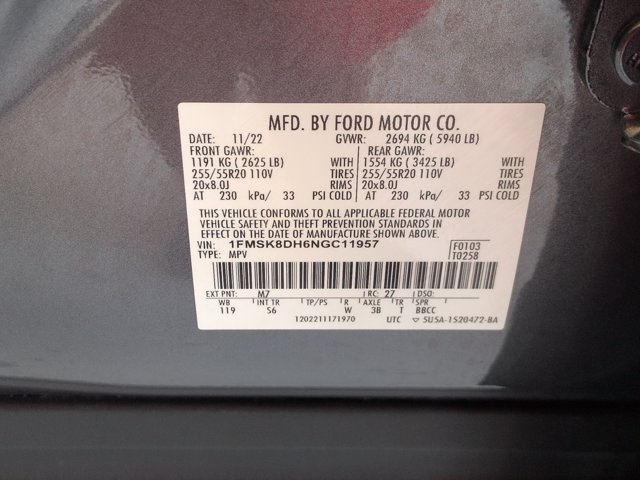 Certified 2022 Ford Explorer XLT w/ Equipment Group 202A AWD/4WD image 38