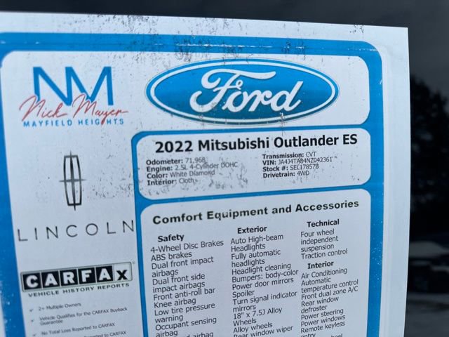Used 2022 Mitsubishi Outlander ES image 38