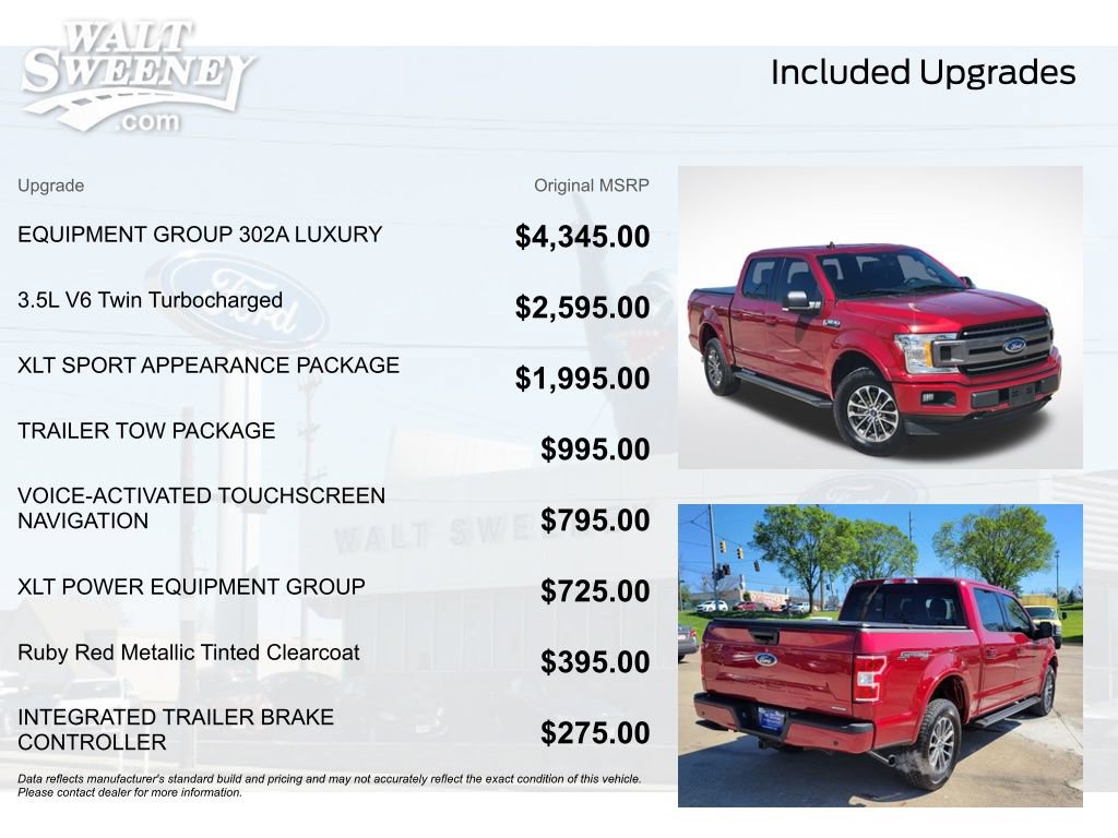 Certified 2019 Ford F150 XLT w/ Equipment Group 302A Luxury image 11