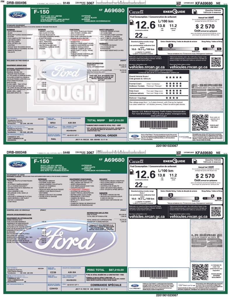 Certified 2019 Ford F150 Limited AWD/4WD image 26