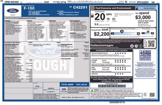Certified 2023 Ford F150 King Ranch w/ Equipment Group 601A High image 2