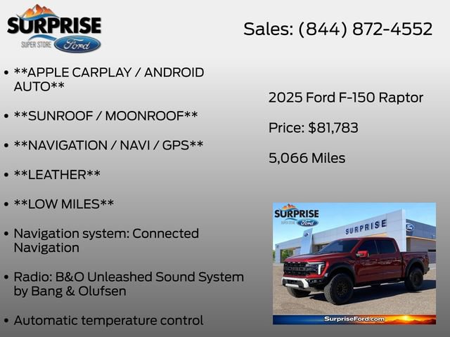 Certified 2025 Ford F150 Raptor AWD/4WD image 13