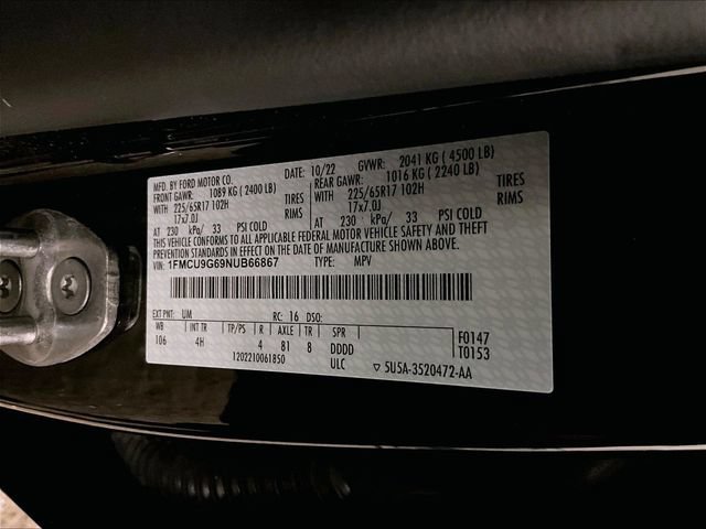 Certified 2022 Ford Escape SE w/ Convenience Package AWD/4WD image 32
