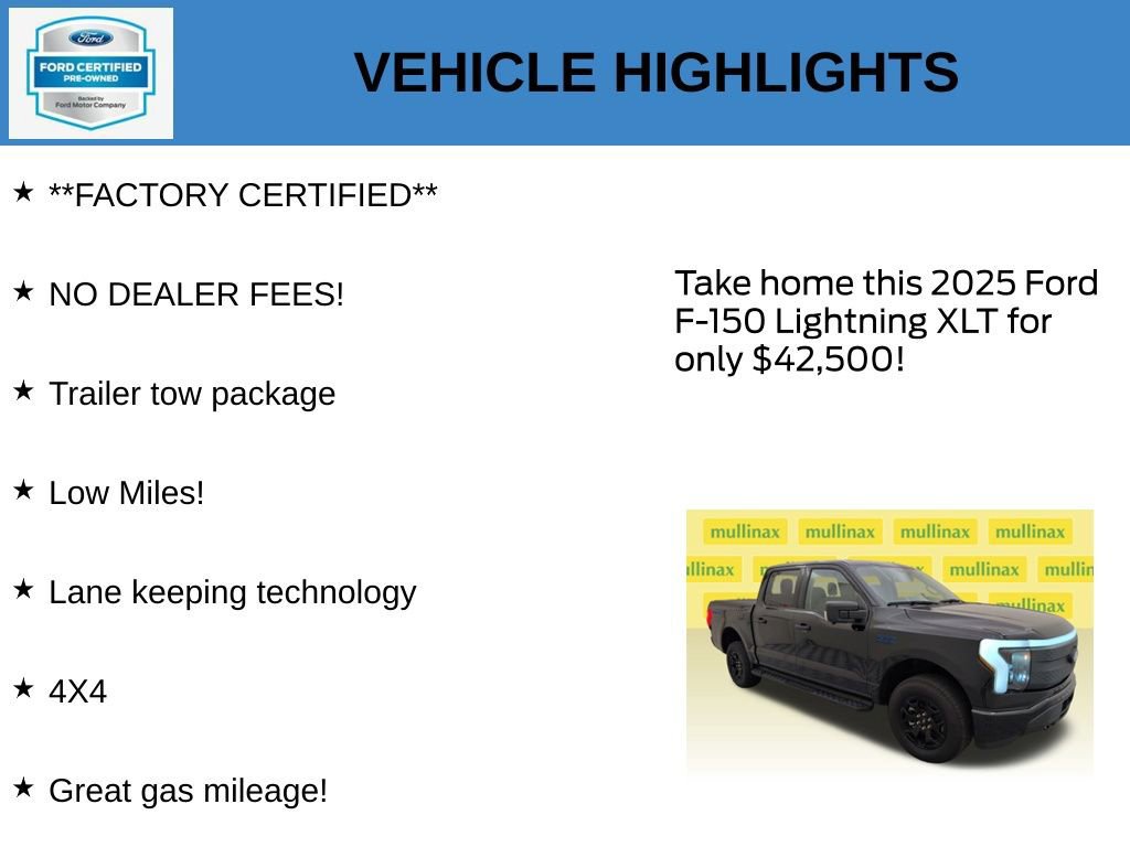 Certified 2025 Ford F150 Lightning XLT image 15